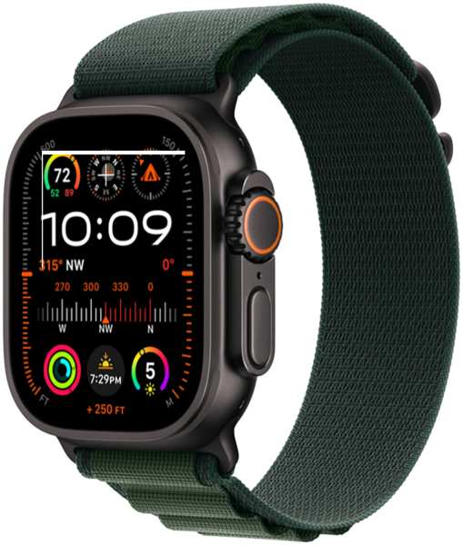 Часы Apple Watch Ultra 2 (2024) Titanium +ремешок Alpine Loop dark (L)