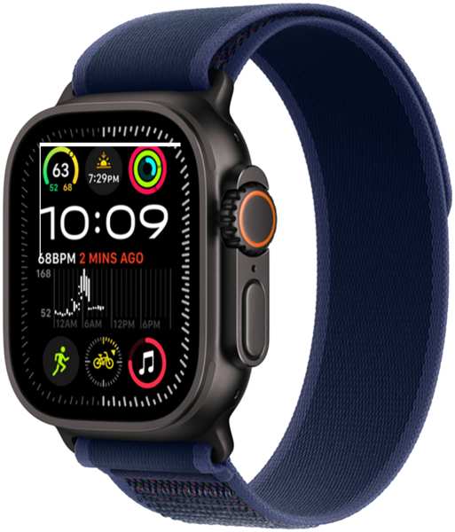 Часы Apple Watch Ultra 2 (2024) Black Titanium +ремешок Alpine Loop navy 23958420