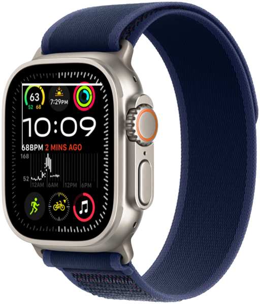 Часы Apple Watch Ultra 2 (2024) Natural Titanium +ремешок Trail Loop Blue (M/L) 23958826