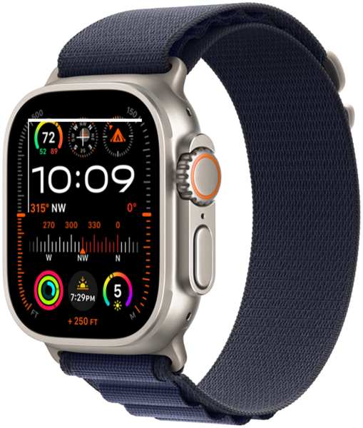 Часы Apple Watch Ultra 2 (2024) Natural Titanium +ремешок Alpine Loop navy 23958840