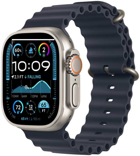 Часы Apple Watch Ultra 2 (2024) Natural Titanium +ремешок Ocean Band Navy 23958862