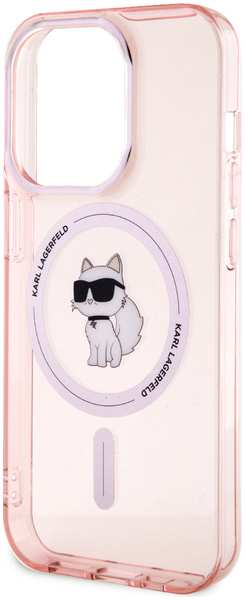 Чехол-накладка Karl Lagerfeld для iPhone 15 Pro Max Iml Magsafe Case Choupette Розовый (KLHMP15XHFCCNOP) 23967384