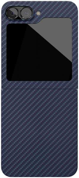Чехол-накладка VLP Kevlar Case с MagSafe для Samsung Galaxy Z Flip6 синий 23992744