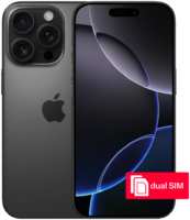 Смартфон Apple iPhone 16 Pro 1Tb SIM + SIM Black Titanium