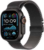 Часы Apple Watch Ultra 2 (2024) Black Titanium +ремешок Titanium Milanese Loop black (M)