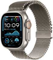 Часы Apple Watch Ultra 2 (2024) Natural Titanium +ремешок Titanium Milanese Loop natural (M) (MX5R3ZP/A)