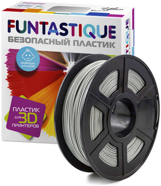 PLA-пластик в катушке Funtastique PLA-1KG-GY, 1.75 мм, 1 кг (Серый) PLA-1KG-GY 1.75 мм 1 кг (Серый) 27019192