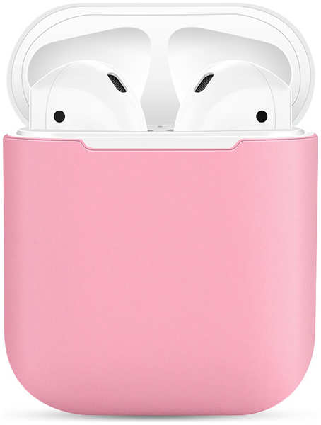 Чехол силиконовый Eva для наушников Apple AirPods 1/2 - Розовый/Белый (CBAP03PW) 27090424
