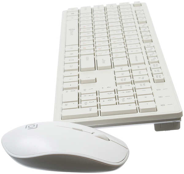 Беспроводная компьютерная клавиатура и мышь Oklick 240M белый Беспроводная компьютерная клавиатура и мышь Oklick 240M белый 27096414