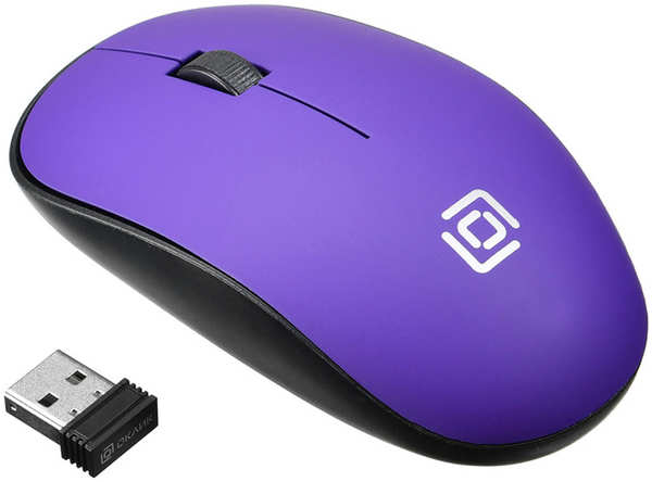 Беспроводная мышь Oklick 515MW черный/пурпурный оптическая (1200dpi) беспроводная USB (2but) 27096434