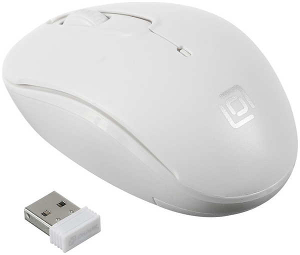 Мышь Oklick 505MW белый оптическая (1000dpi) беспроводная USB (3but) 27096770