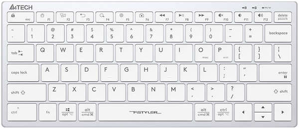 Клавиатура A4Tech Fstyler FX51 белый USB slim Multimedia FX51 WHITE 27302131