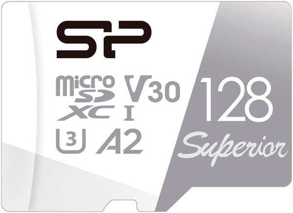 Карта памяти Silicon Power microSDXC 128Gb Class10 SP128GBSTXDA2V20SP Superior adapter 27302208