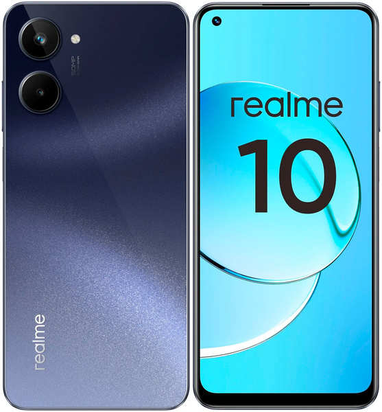 Смартфон Realme 10 RMX3630 128Gb 8Gb черный 3G 4G 27303869
