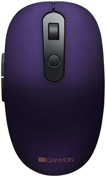Беспроводная мышь Canyon MW-9 USB 24 ГГц/Bluetooth 800/1000/1200/1500DPI 6 кнопок фиолетовый 27310435