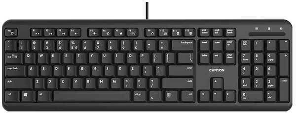 Проводнаяя клавиатура Canyon с бесшумными клавишами HKB-20 27310865