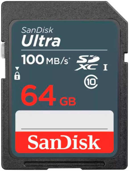 Карта памяти Sandisk Ultra [SDXC U1 64 Gb 100 Mb/s] 27319228