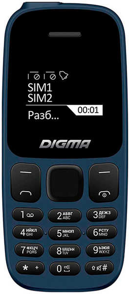 Мобильный телефон Digma Linx A106 32Mb синий 27331361