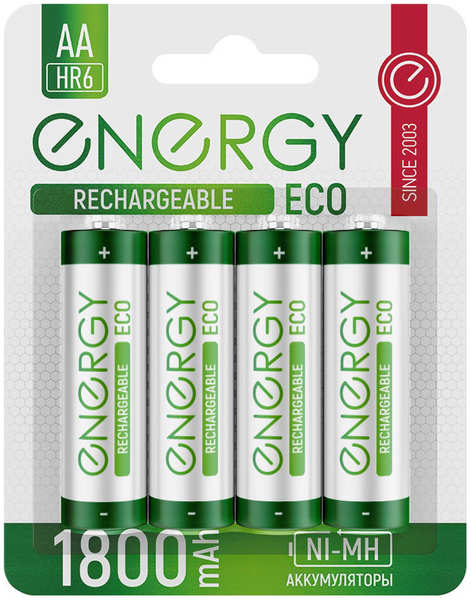 Аккумулятор Energy Eco NIMH-1800-HR6/2B АА 2шт 104988 27338409
