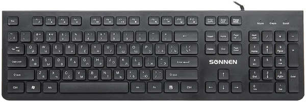 Клавиатура проводная Sonnen KB-8280, USB, черная, 513510 KB-8280 USB черная 513510 27346325