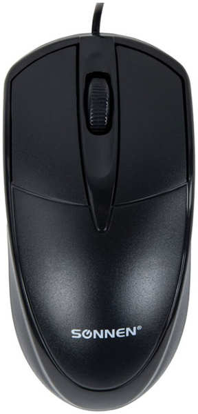 Мышь проводная Sonnen B61, USB, 1000 dpi, 2 кнопки колесо-кнопка, оптическая, черная, 513513 B61 USB 1000 dpi 2 кнопки колесо-кнопка оптическая черная 513513