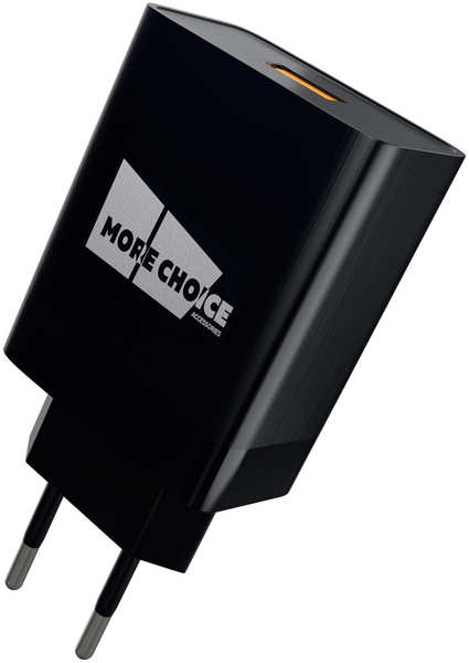 Сетевое ЗУ MoreChoice 1USB 3.0A QC3.0 для micro USB быстрая зарядка NC52QCm (Black) 27347201