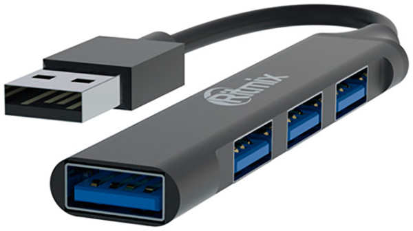 USB Hub Ritmix CR-4400 Metal