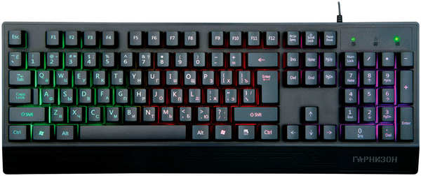 Клавиатура Гарнизон GK-210G, Rainbow, черный GK-210G Rainbow черный 27392561