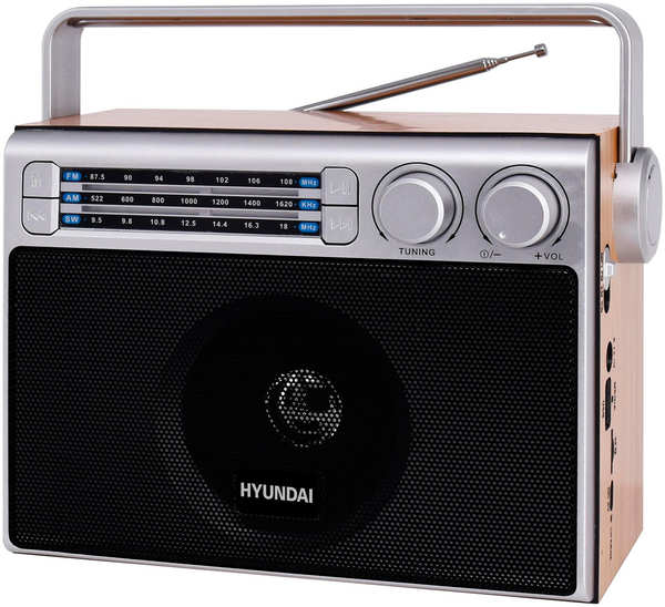 Радиоприемник настольный Hyundai H-SRS105 коричневый 27534977