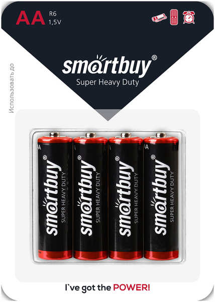 Батарейки Smartbuy R6 BL4 4шт 27541835