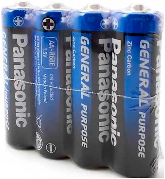 Батарейки Panasonic R6 Gen.Purpose SR4 б/б) 60шт 27542027