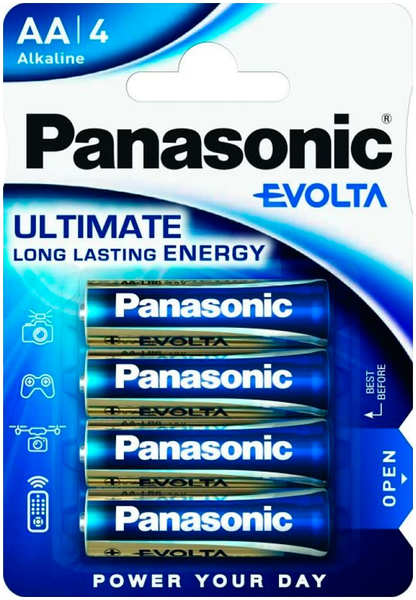 Батарейки Panasonic LR6 Evolta BL4 4шт