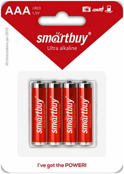 Батарейки Smartbuy R03 BL4 4шт 27542331