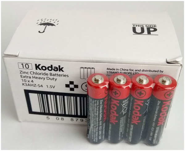 Батарейка Kodak Heavy Duty R03 Extra (K3AHZ-S4 б/б) 40шт 27542555