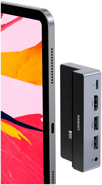 USB-концентратор для iPad Pro (хаб) Ugreen 2 x USB 3.0, HDMI, 3.5 мм jack, PD (70688) 2 x USB 3.0 HDMI 3.5 мм jack PD (70688)