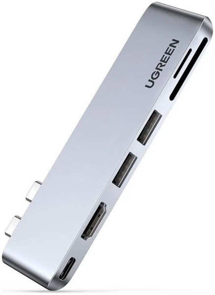 USB-концентратор для MacBook (хаб) Ugreen 3 x USB 3.0, SD/TF, Thunder Bolt 3 (60560) 3 x USB 3.0 SD/TF Thunder Bolt 3 (60560) 27552849