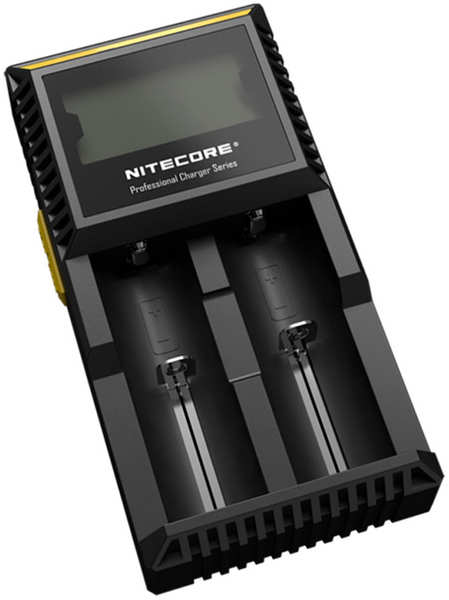 Зарядное устройство NITECORE D2 18650/16340 на 2*АКБ Intellicharge V2, совместим с Li-ion и Ni-MH/Ni-Cd аккумуляторами, с автоматическим определением Зарядное устройство NITECORE D2 18650/16340 на 2*АКБ Intellicharge V2, совместим с Li-ion и Ni-MH/Ni-Cd а