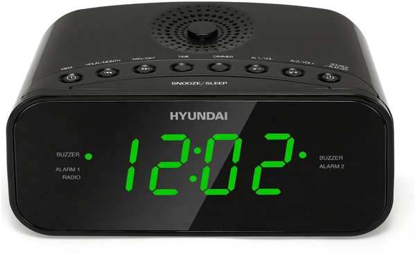 Радиобудильник Hyundai H-RCL221 черный LCD подсв:зеленая часы:цифровые FM Радиобудильник Hyundai H-RCL221 черный LCD подсв:зеленая часы:цифровые FM 278472161