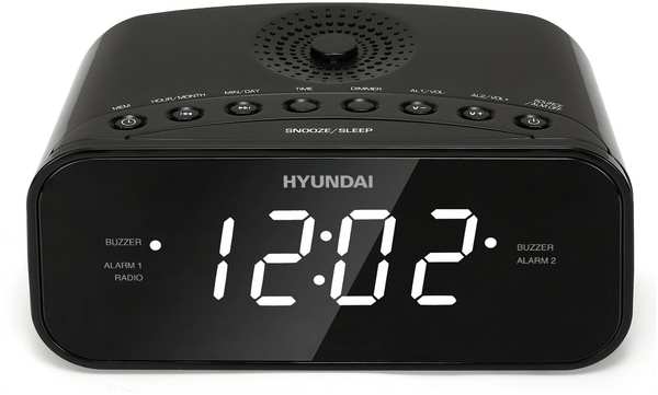 Радиобудильник Hyundai H-RCL221 черный LCD подсв:белая часы:цифровые FM Радиобудильник Hyundai H-RCL221 черный LCD подсв:белая часы:цифровые FM 278472167
