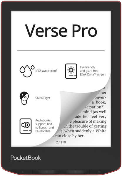 Электронная книга PocketBook 634 Verse Pro Passion Red (PB634-3-WW) Электронная книга PocketBook 634 Verse Pro Passion Red (PB634-3-WW) 278849305