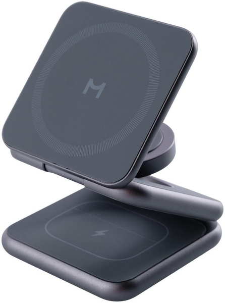 Складное беспроводное зарядное устройство Magssory 3 в 1, для iPhone, AirPods и Apple Watch, с магнитами, совместимое с MagSafe (WCH003 полночь) Складное беспроводное зарядное устройство Magssory 3 в 1, для iPhone, AirPods и Apple Watch, с магнитами, совм 278877659