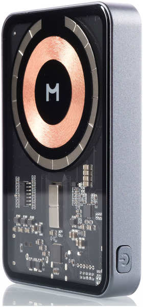Беспроводной внешний аккумулятор Magssory Robo Design, кевлар (арамид), с магнитами, совместимый с MagSafe (PBN001 полночь) Беспроводной внешний аккумулятор Magssory Robo Design, кевлар (арамид), с магнитами, совместимый с MagSafe (PBN001 полночь) Robo De