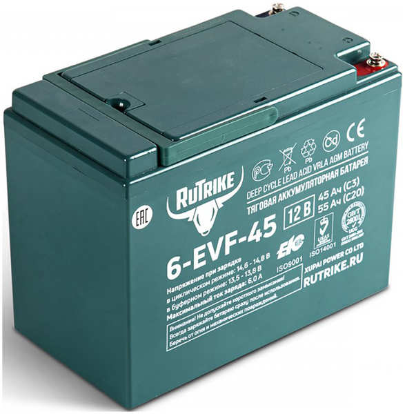 Тяговый аккумулятор Rutrike 6-EVF-45 (12V45A/H C3) 27902388