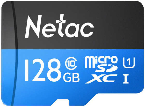 Карта памяти Netac P500 Standard 128ГБ microSDXC U1 up to 80MB/s NT02P500STN-128G-S 27909458