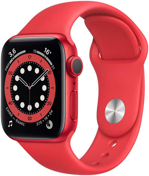 Умные часы Apple Watch Series 6 44mm (M00M3RU/A) PRODUCT(RED) Aluminium Case with RED Sport Band 27984626