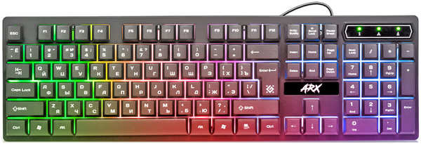 Проводная игровая клавиатура Defender Arx GK-196L RU,радужная подсветка Arx GK-196L RU радужная подсветка 27990461