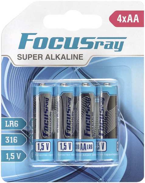 Батарейки FOCUSray SUPER ALKALINE LR06/BL4 4/24/288 27997731