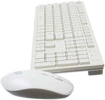 Беспроводная компьютерная клавиатура и мышь Oklick 240M белый Беспроводная компьютерная клавиатура и мышь Oklick 240M белый