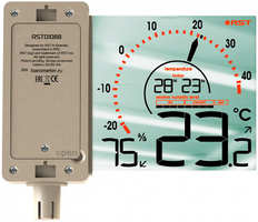 Термометр-гигрометр с дисплеем RST RST01088 шампань / прозрачный