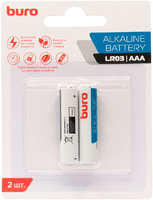 Батарейки Buro Alkaline LR03 AAA, 2 штуки, блистер Alkaline LR03 AAA 2 штуки блистер